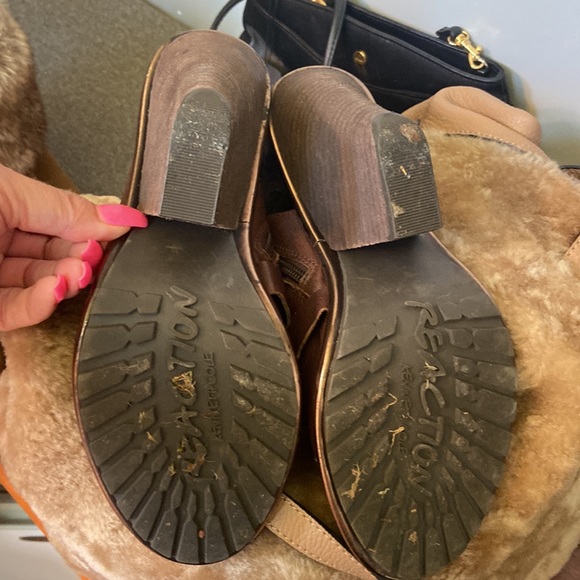 Reaction Kenneth Cole Brown leather strappy booties sandals 9.5 - Picture 12 of 13